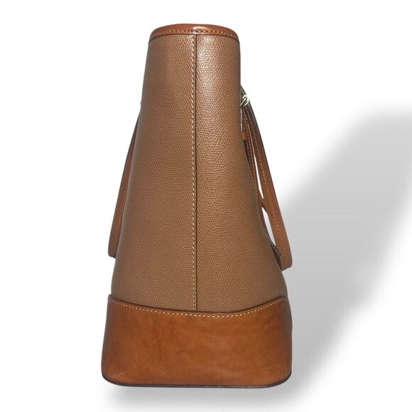 Dooney & Bourke Handbag Shoulder Bag Tote Large Tan Brown Leather Pebble Finish - Picture 6 of 16